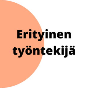 Erityinen työntekijä teksti ja kuvituselementti