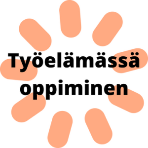 työelämässä oppiminen -teksti ja kuvituselementti